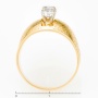 Кольцо из желтого золота 750 пробы c 3 бриллиантами Л48021014 фото 4
