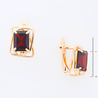 Серьги из золота 585 пробы c 2 гранатами