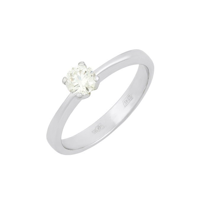 Кольцо из золота 585 пробы c бриллиантом