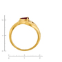 Кольцо из желтого золота 750 пробы c 4 бриллиантами и 1 рубином Л47090641 фото 4