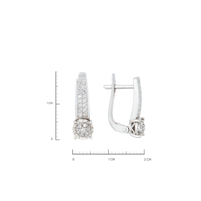 Серьги из золота 585 пробы c бриллиантами, Л 1116 0734 за 28720