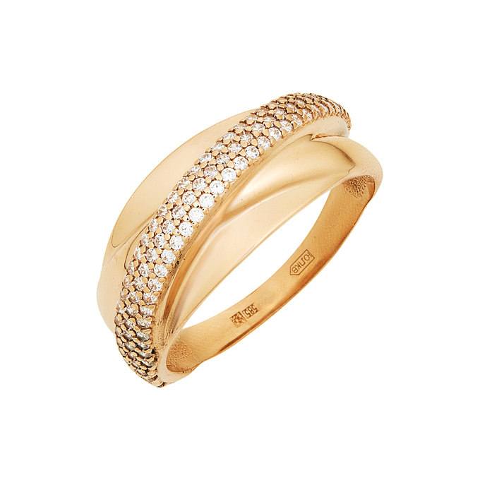 Кольцо из золота 585 пробы c фианитами, Л 0408 6978 за 29440