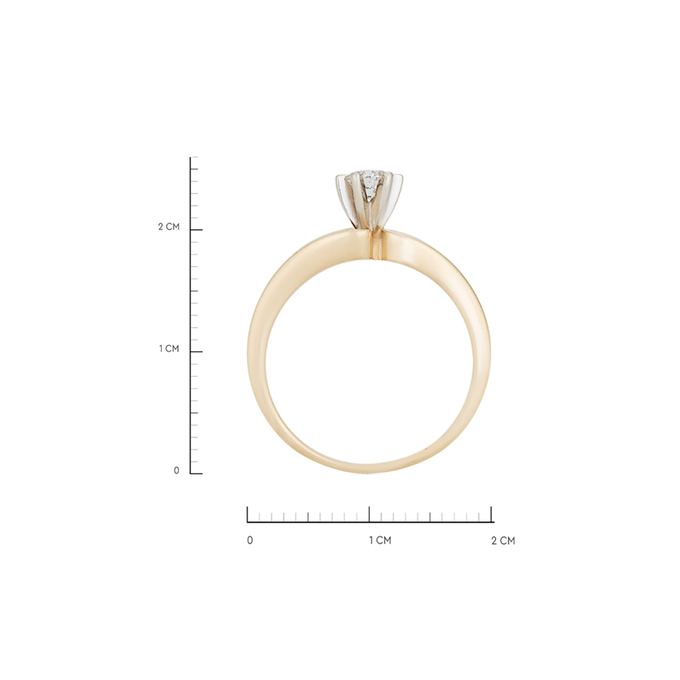 Кольцо из золота 585 пробы c бриллиантом, Л 4609 0918 за 66320
