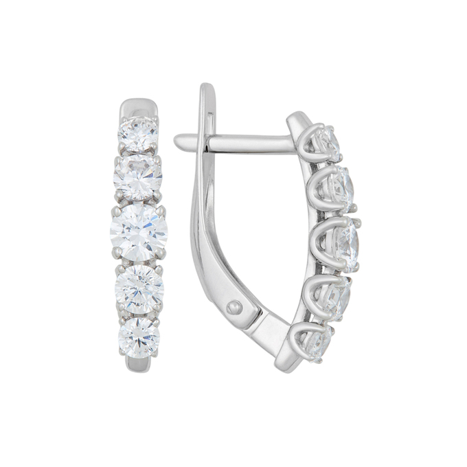 Серьги из золота 585 пробы c фианитами, К 0000 3645 за 23000