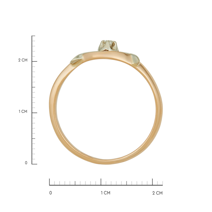 Кольцо из золота 585 пробы c бриллиантом, Л 6302 5658 за 31920