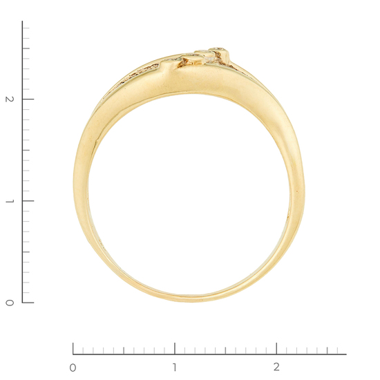 Кольцо из желтого золота 585 пробы c 46 бриллиантами, Л30132482 за 32400