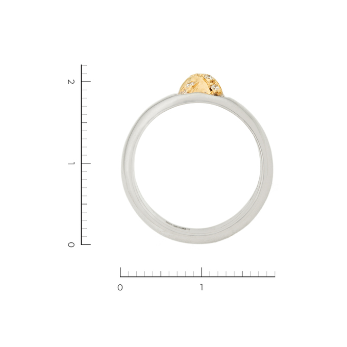 Кольцо из комбинированного золота 750 пробы c 9 бриллиантами, Л 4709 1805 за 89500
