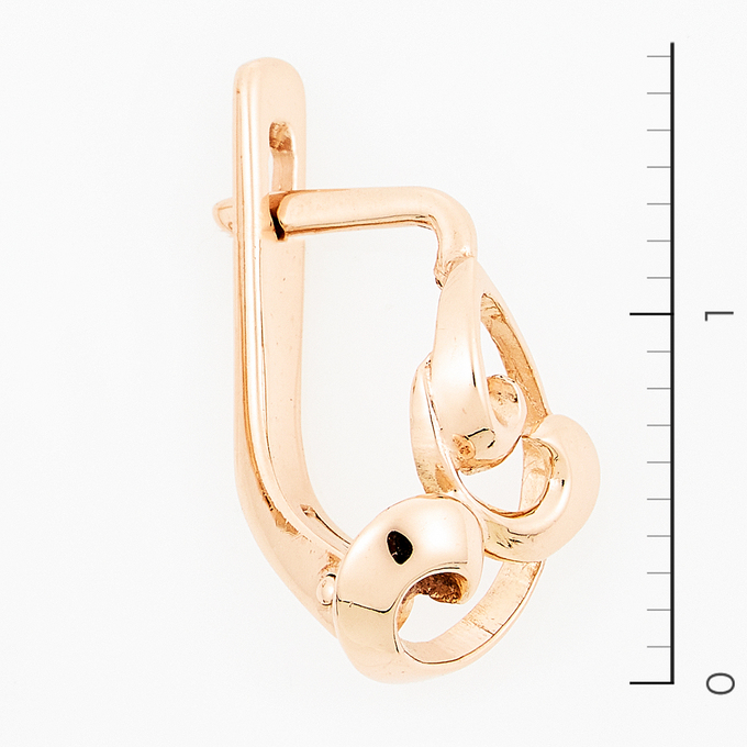 Серьги из красного золота 585 пробы