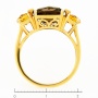 Кольцо из желтого золота 585 пробы c 4 бриллиантами и раухтопазами и цитринами Л28082137 фото 4
