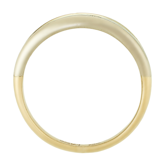 Кольцо из комбинированного золота 585 пробы c 2 бриллиантами, Л71002920 за 21900