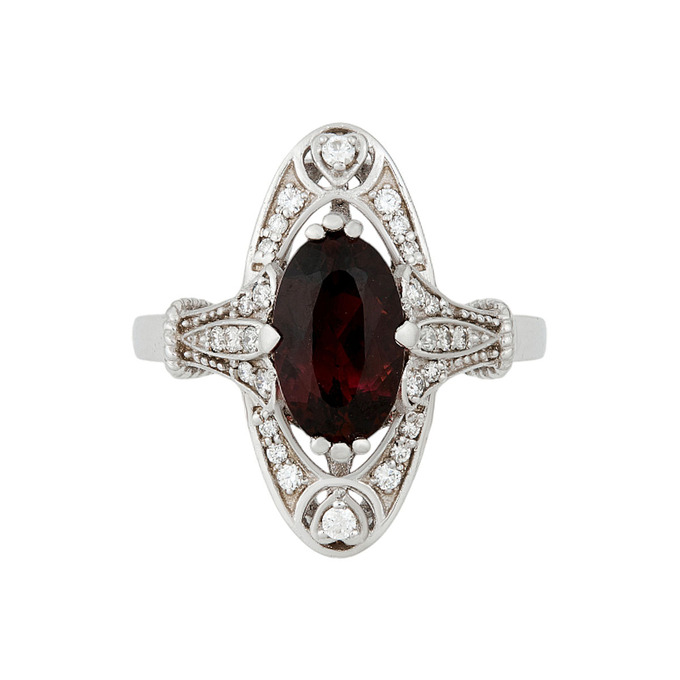 Кольцо из золота 750 пробы c турмалином и бриллиантами, Л 2811 7381 за 158000