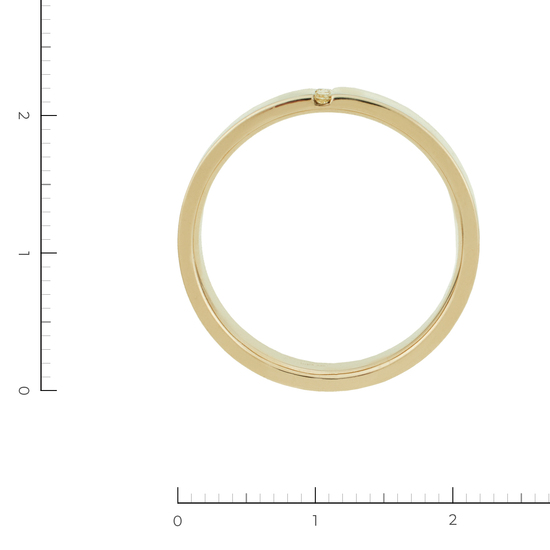 Кольцо из комбинированного золота 585 пробы c 3 бриллиантами, Л06157187 за 25155
