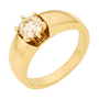 Кольцо из желтого золота 585 пробы c 1 бриллиантом Л46084101 фото 1