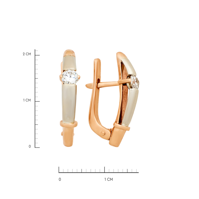 Серьги из золота 585 пробы с бриллиантами, Ц О007 4674 за 70400