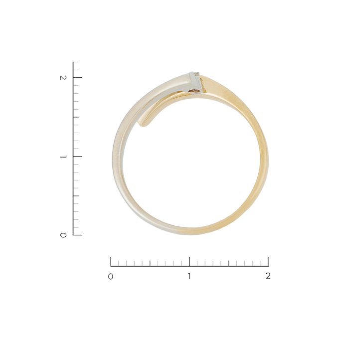 Кольцо из золота 585 пробы c 1 бриллиантом