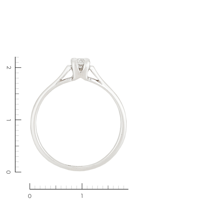 Кольцо из белого золота 585 пробы c 1 бриллиантом, Л 5405 4366 за 25200