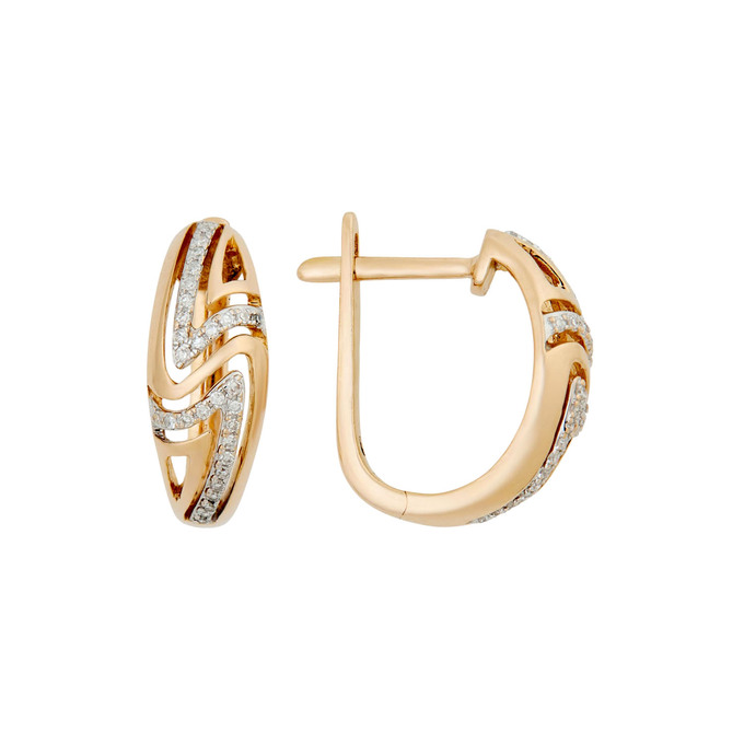 Серьги из золота 585 пробы с бриллиантами, Л 3507 3499 за 45600