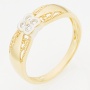 Кольцо из комбинированного золота 585 пробы c 4 бриллиантами Л46079644 фото 1