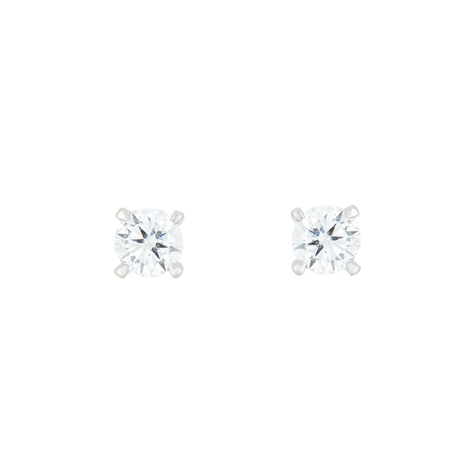 Серьга из золота 585 пробы c 1 бриллиантом