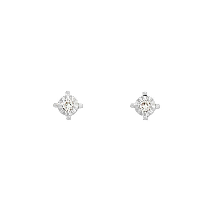 Серьги из золота 585 пробы с бриллиантами, Ц О007 3117 за 13600