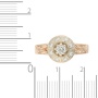 Кольцо из комбинированного золота 585 пробы c 9 бриллиантами Л45041115 фото 4