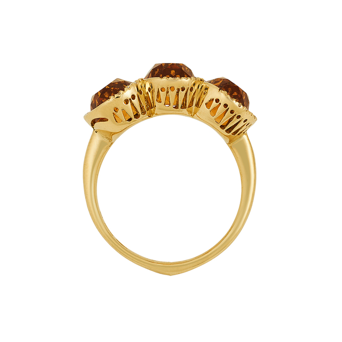 Кольцо из золота 750 пробы c цитринами и бриллиантами, Л 5405 2300 за 99920