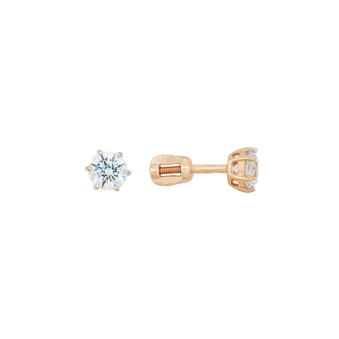 Серьги из золота 585 пробы c фианитами, Л 3207 3488 за 12400
