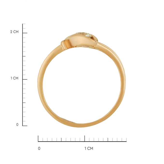Кольцо из золота 585 пробы c бриллиантом, Л 2509 1311 за 37520