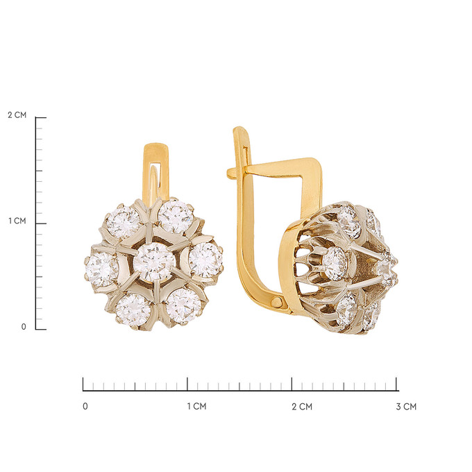 Серьга из золота 750 пробы с бриллиантами, Л 2812 7300 за 80000
