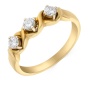 Кольцо из комбинированного золота 750 пробы c 3 бриллиантами 029419 фото 1