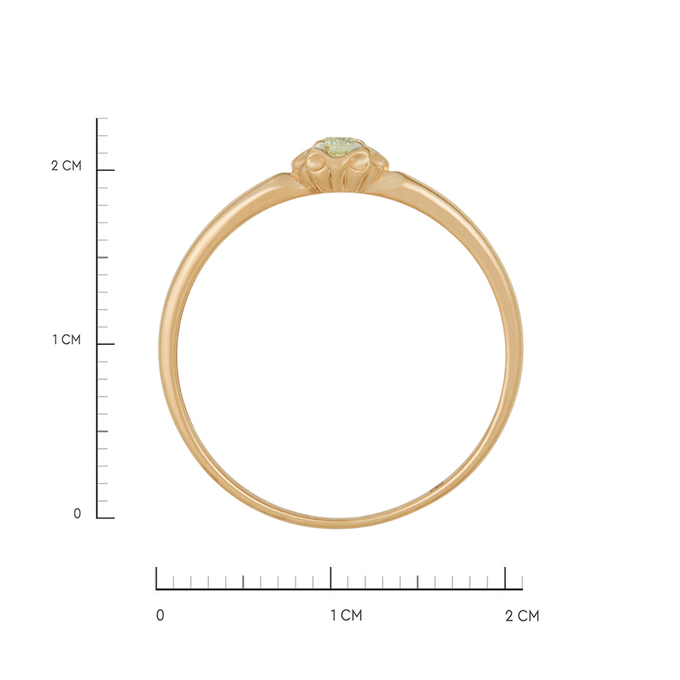 Кольцо из золота 585 пробы c бриллиантом, Л 0515 3133 за 18400