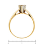 Кольцо из комбинированного золота 585 пробы c 4 бриллиантами Л30131715 фото 4