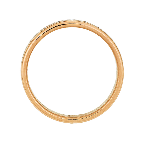 Кольцо из комбинированного золота 585 пробы c 5 бриллиантами, Л58042710 за 14450