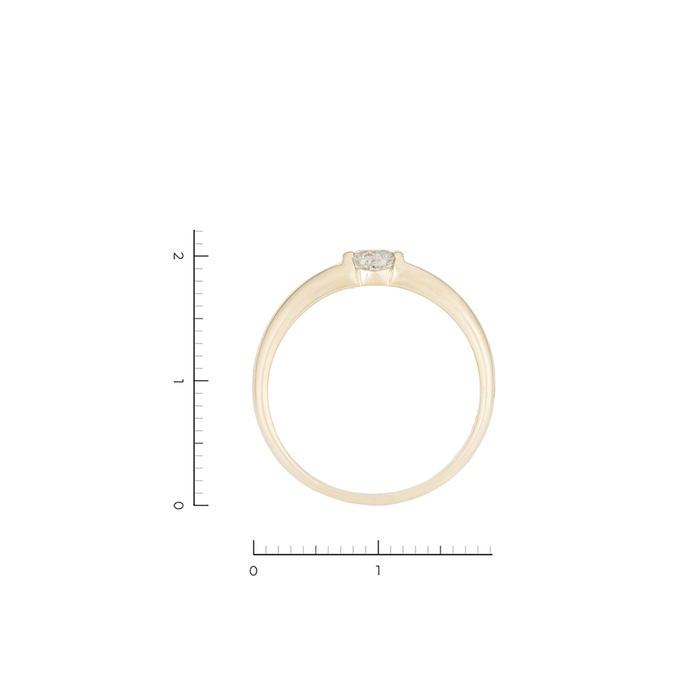 Кольцо из золота 585 пробы c 1 бриллиантом, Л 2806 2405 за 36750