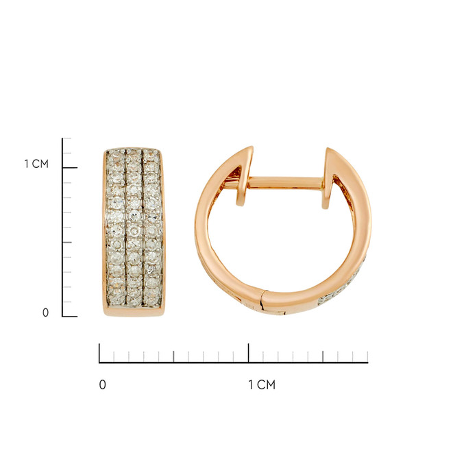 Серьги из золота 585 пробы с бриллиантами, Л 0808 9235 за 37100