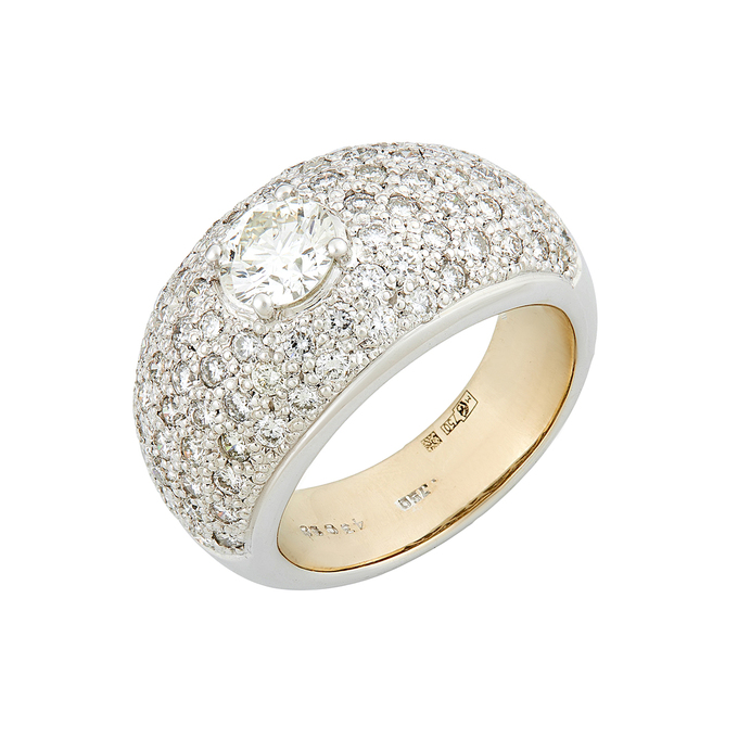 Кольцо из золота 750 пробы c бриллиантами, Л 2812 1702 за 320000