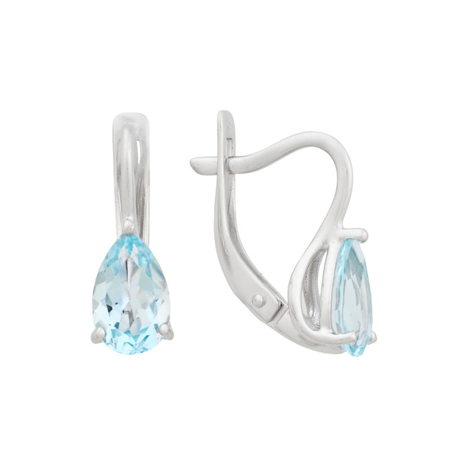 Серьги из золота 585 пробы с топазами, Л 3606 7576 за 24400