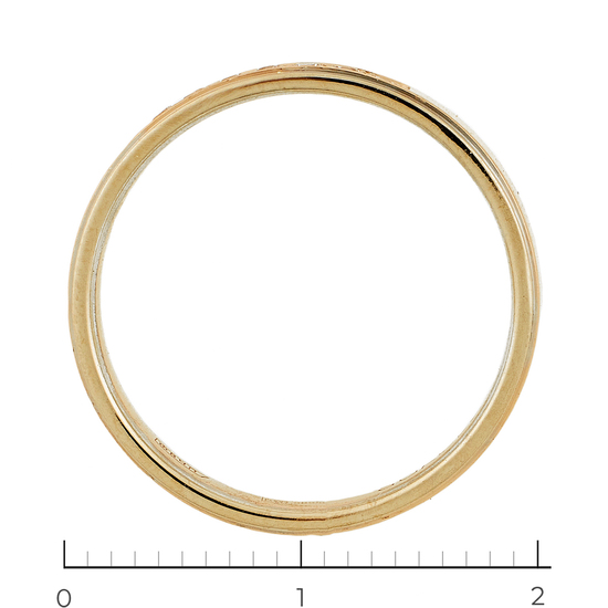 Кольцо из комбинированного золота 585 пробы c фианитами, Л46081999 за 11100