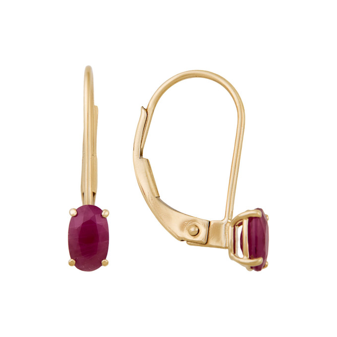 Серьги из золота 585 пробы c рубинами, Ц О007 2727 за 20000