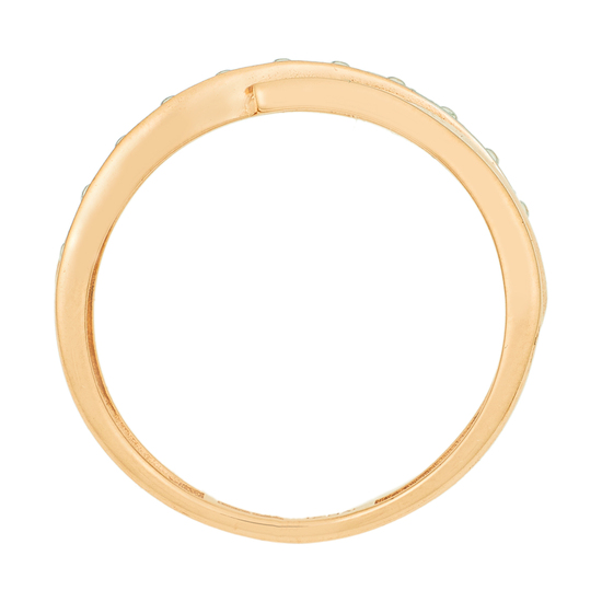 Кольцо из комбинированного золота 585 пробы c 11 бриллиантами, Л54051785 за 14850