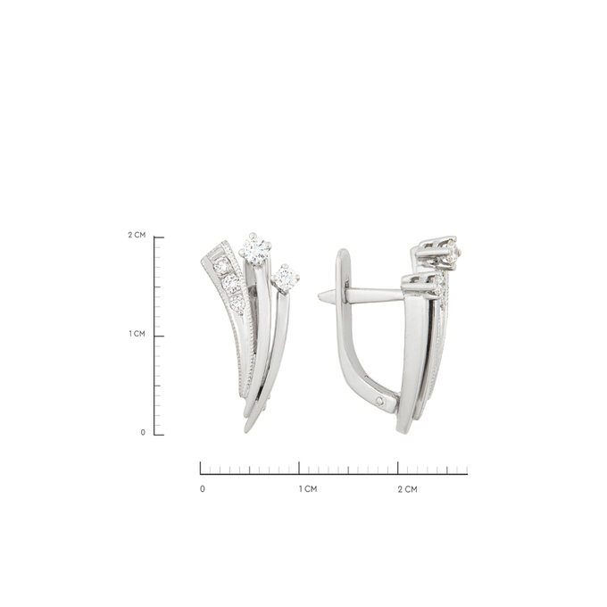 Серьги из золота 585 пробы c бриллиантами, К 0000 5507 за 104800