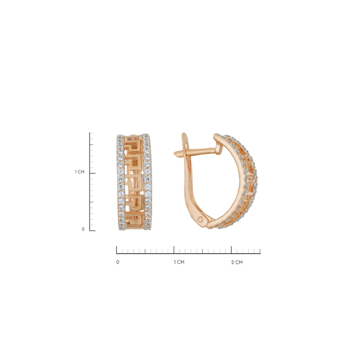 Серьги из золота 585 пробы c фианитами, Л 4807 3647 за 25280