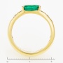 Кольцо из желтого золота 750 пробы c 2 бриллиантами и 1 изумрудом Л28073329 фото 4