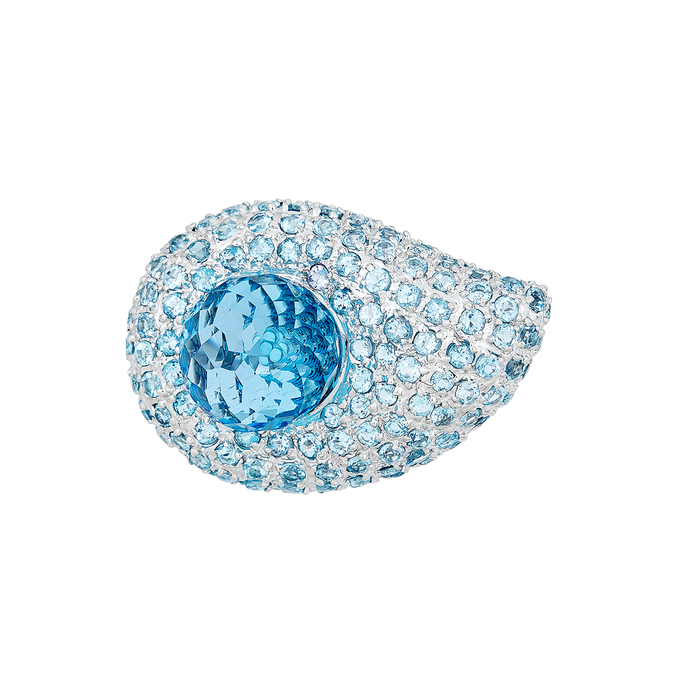 Кольцо из золота 750 пробы c топазами, Л 2201 7132 за 132000