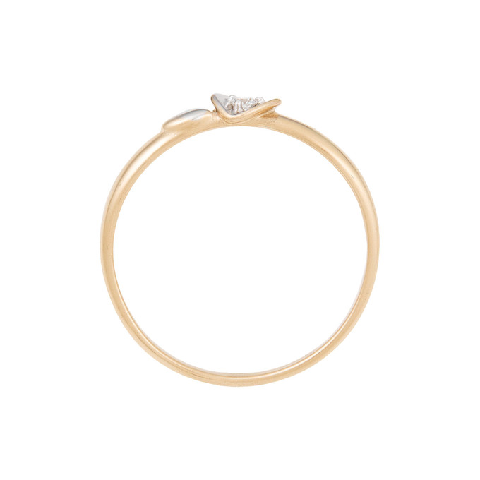 Кольцо из золота 585 пробы c бриллиантом