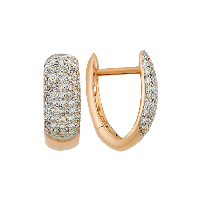 Серьги из золота 585 пробы c бриллиантами, Ц О007 1593 за 36500