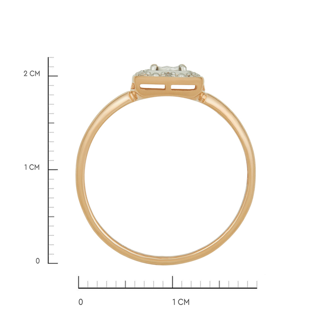 Кольцо из золота 585 пробы c бриллиантами, Л 4306 6631 за 18800