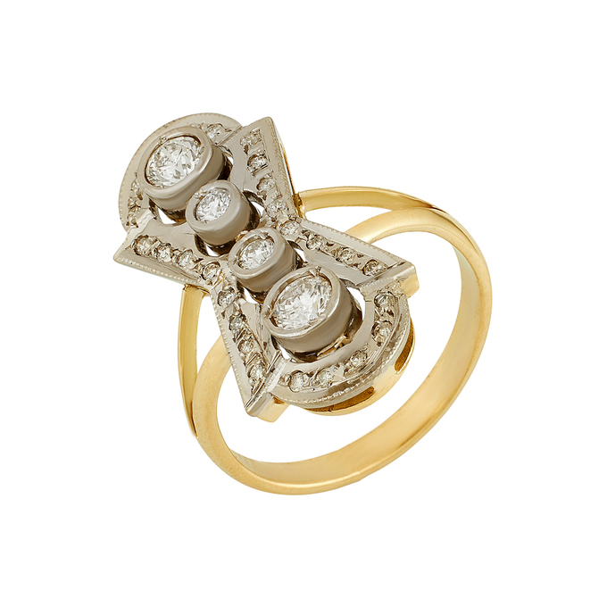 Кольцо из золота 750 пробы c бриллиантами, Л 0808 7960 за 119120