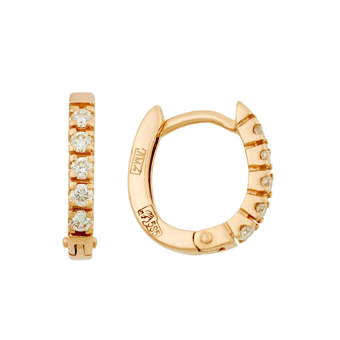 Серьги из золота 585 пробы с бриллиантами, Ц О007 4478 за 41500