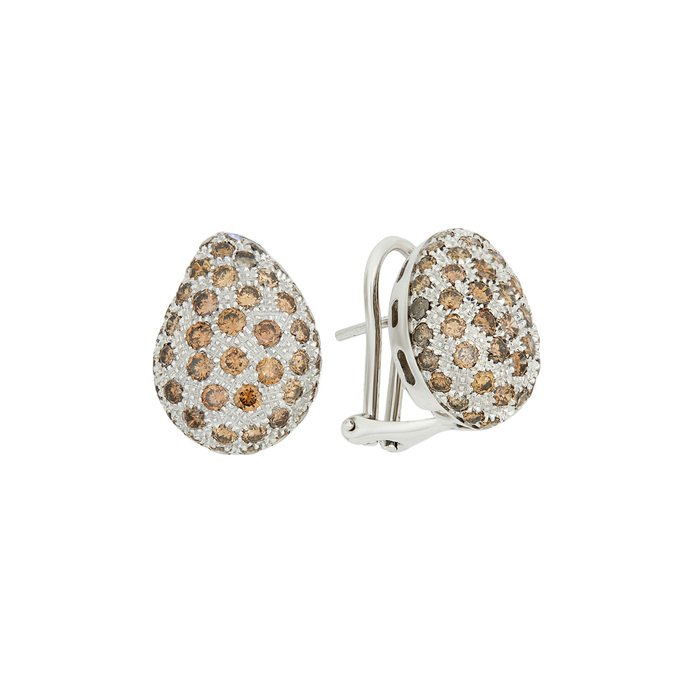 Серьги из золота 750 пробы с бриллиантами, Ц О007 4276 за 240000